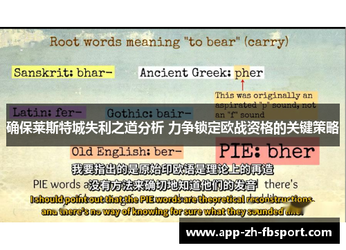 确保莱斯特城失利之道分析 力争锁定欧战资格的关键策略